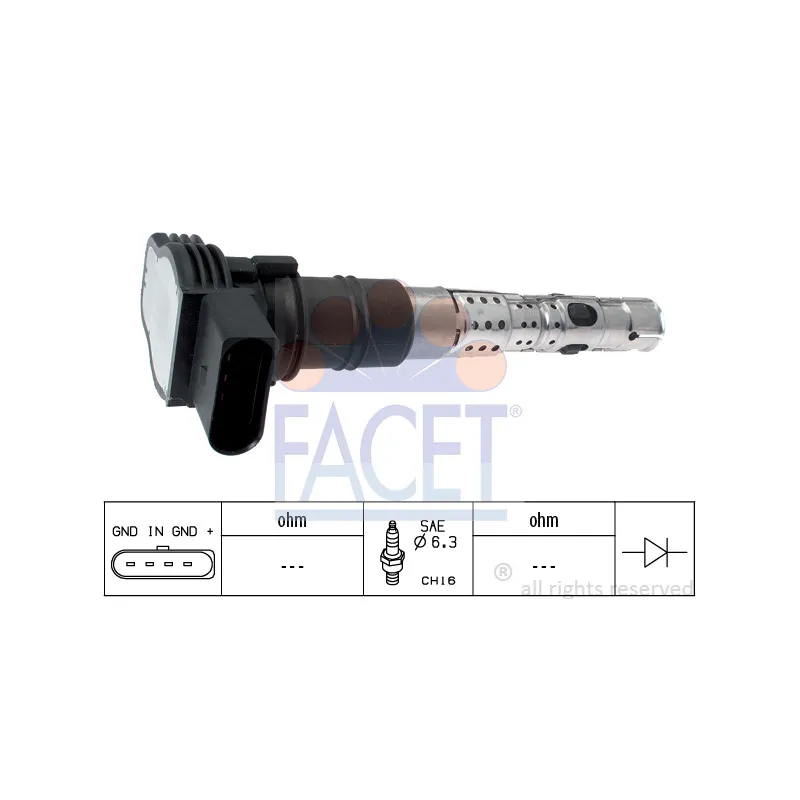 Bobine d'allumage FACET 9.6325