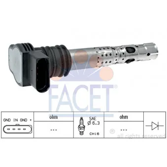 Bobine d'allumage FACET 9.6329