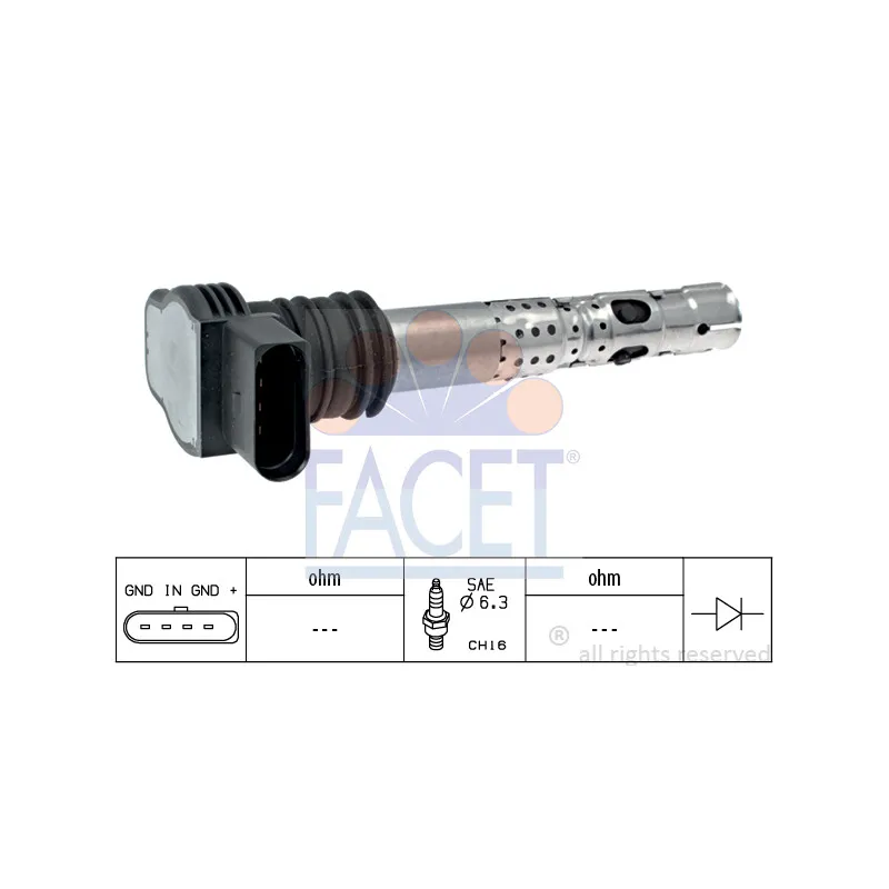 Bobine d'allumage FACET 9.6329