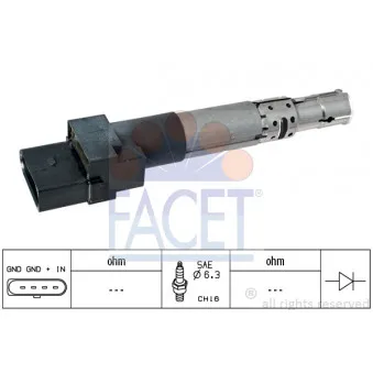 Bobine d'allumage FACET 9.6334