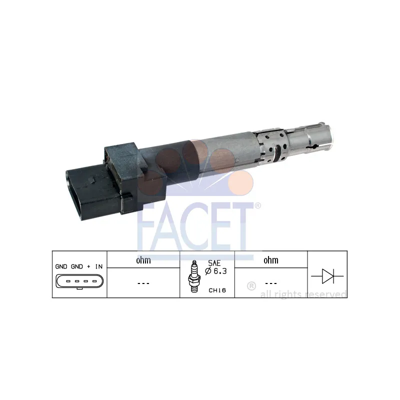 Bobine d'allumage FACET 9.6334