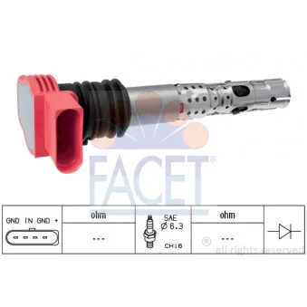 Bobine d'allumage FACET 9.6336