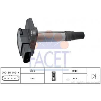 Bobine d'allumage FACET 9.6345