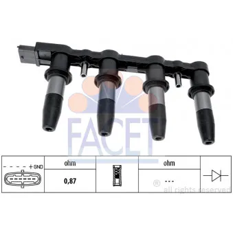 Bobine d'allumage FACET 9.6350