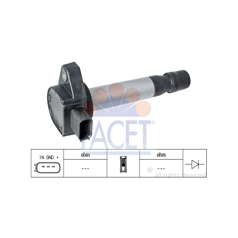 Bobine d'allumage FACET 9.6357