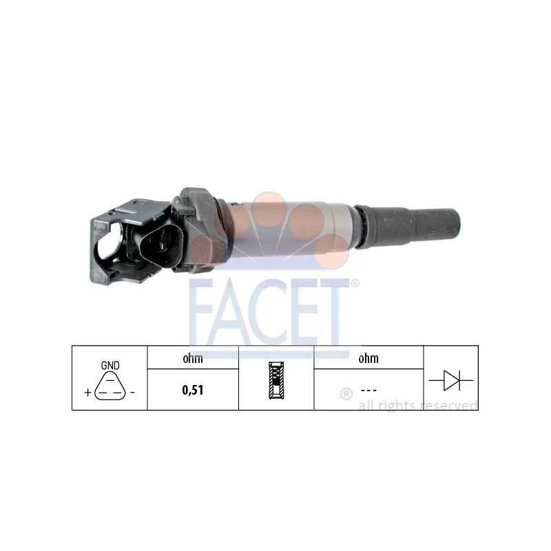 Bobine d'allumage FACET 9.6375