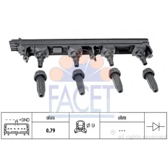 Bobine d'allumage FACET 9.6376