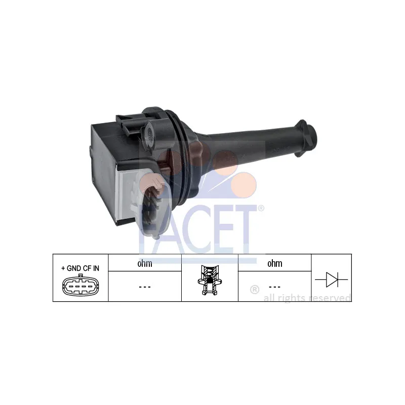 Bobine d'allumage FACET 9.6378