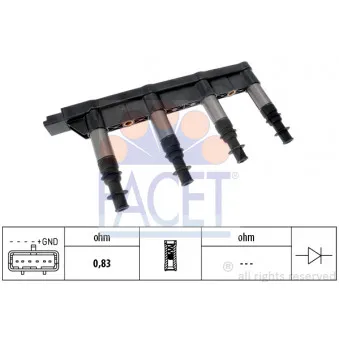 Bobine d'allumage FACET 9.6383