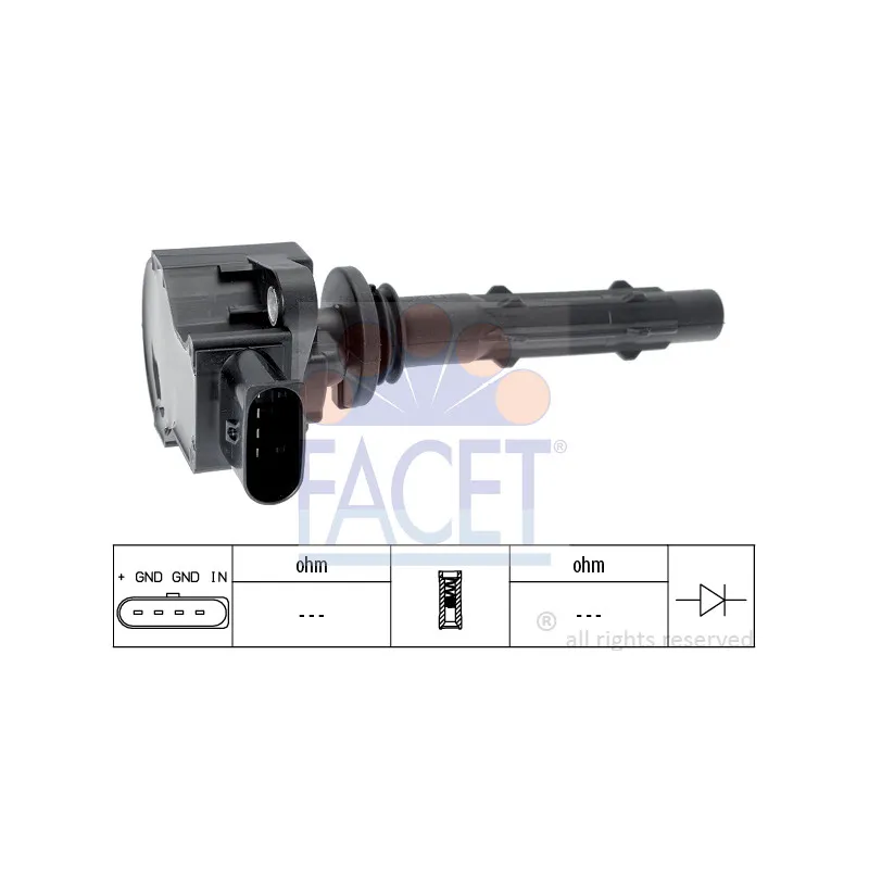 Bobine d'allumage FACET 9.6387