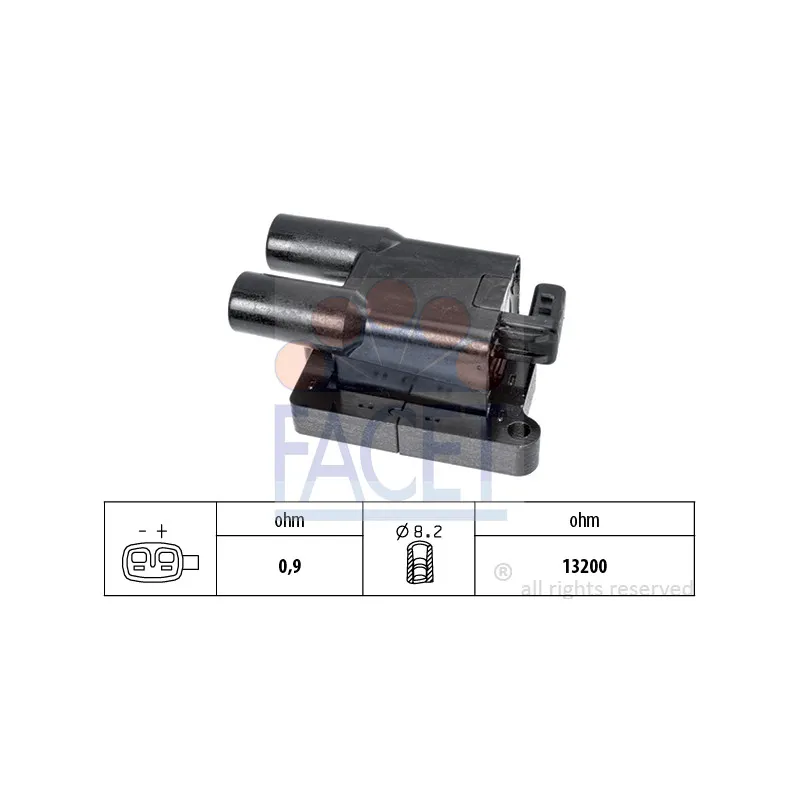 Bobine d'allumage FACET 9.6396