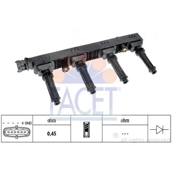 Bobine d'allumage FACET 9.6407