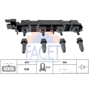 Bobine d'allumage FACET 9.6409