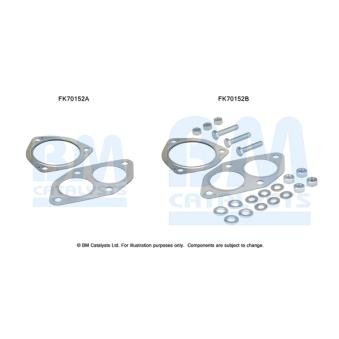 Kit d'assemblage, tuyau d'échappement BM CATALYSTS FK70152
