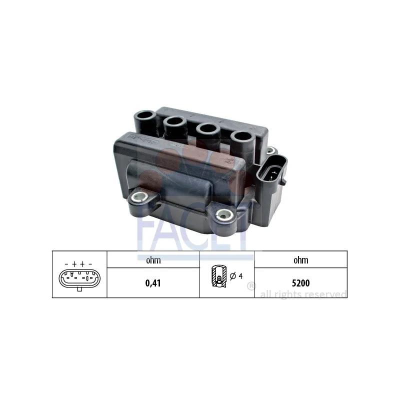 Bobine d'allumage FACET 9.6418