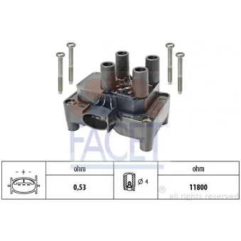 Bobine d'allumage FACET 9.6432