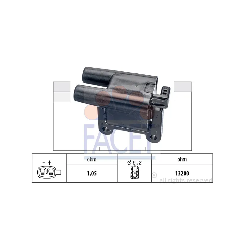 Bobine d'allumage FACET 9.6480