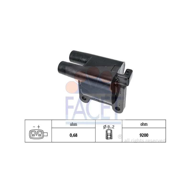 Bobine d'allumage FACET 9.6481