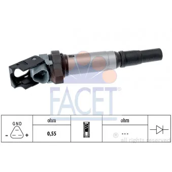Bobine d'allumage FACET 9.6507