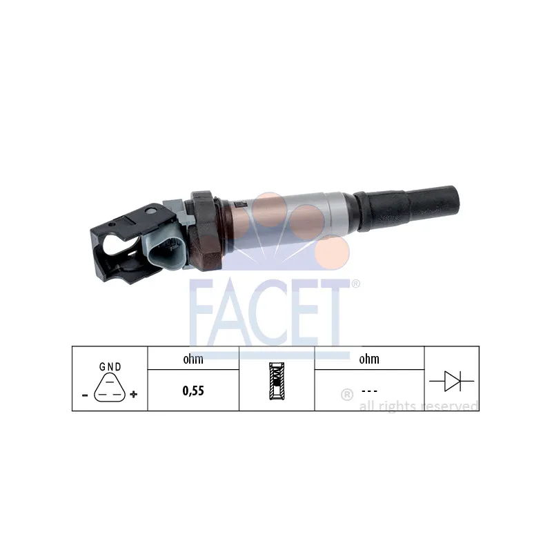 Bobine d'allumage FACET 9.6507