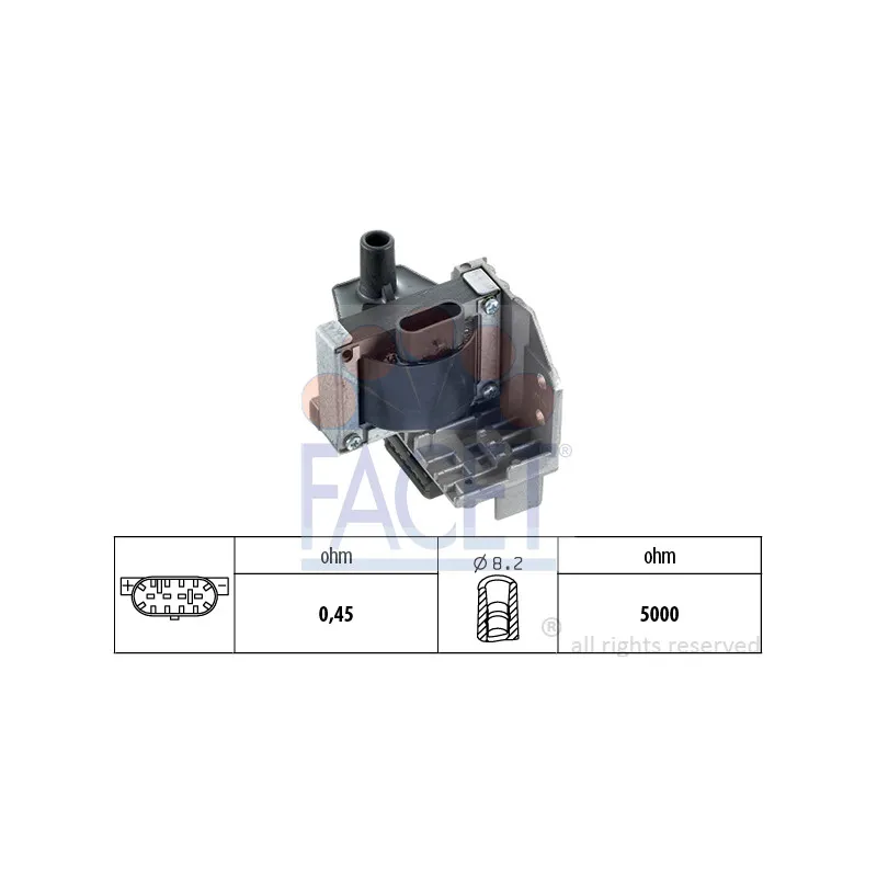 Unité de bobine d'allumage FACET 9.8003