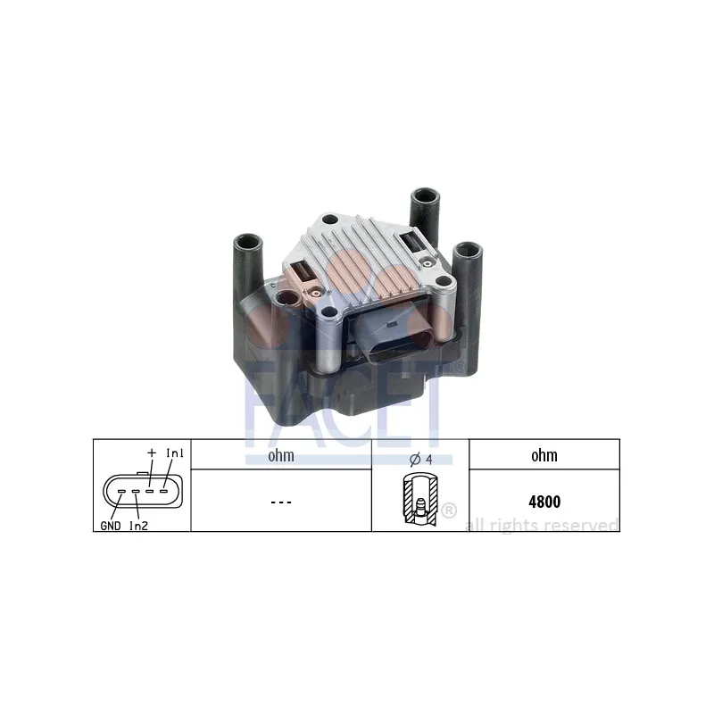 Unité de bobine d'allumage FACET 9.8120