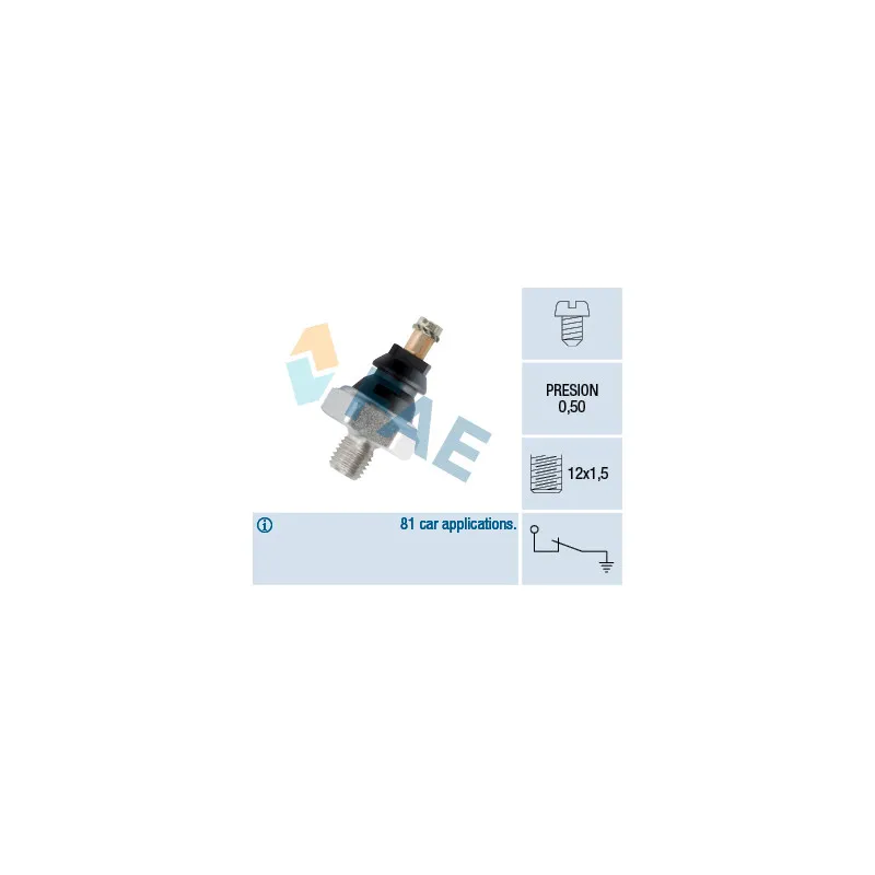 Indicateur de pression d'huile FAE 10200