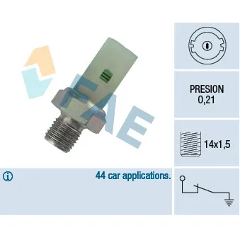 Indicateur de pression d'huile FAE 12350