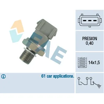 Indicateur de pression d'huile FAE 12500