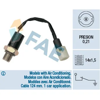 Indicateur de pression d'huile FAE 12510