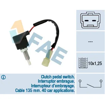 Commande, embrayage (régulateur de vitesse) FAE 24542