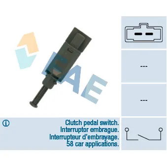 Commande, embrayage (régulateur de vitesse) FAE 24772