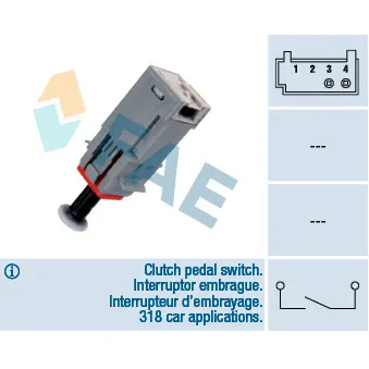 Commande, embrayage (régulateur de vitesse) FAE 24790
