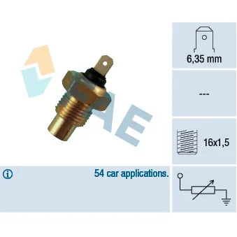 Sonde de température, liquide de refroidissement FAE 31050