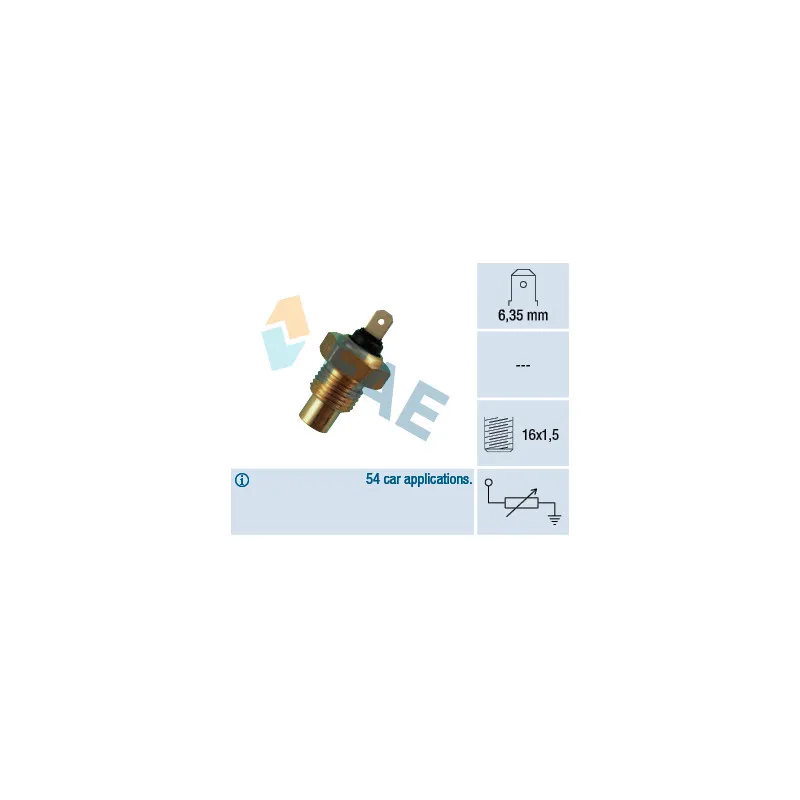 Sonde de température, liquide de refroidissement FAE 31050
