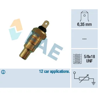 Sonde de température, liquide de refroidissement FAE 31110