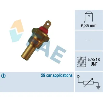 Sonde de température, liquide de refroidissement FAE 31200