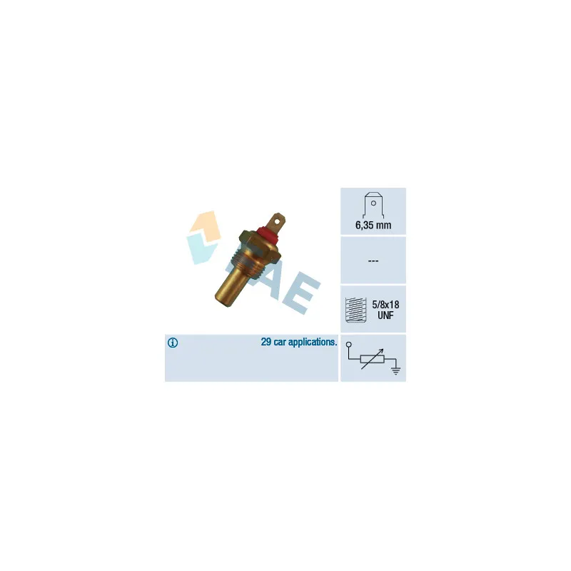 Sonde de température, liquide de refroidissement FAE 31200