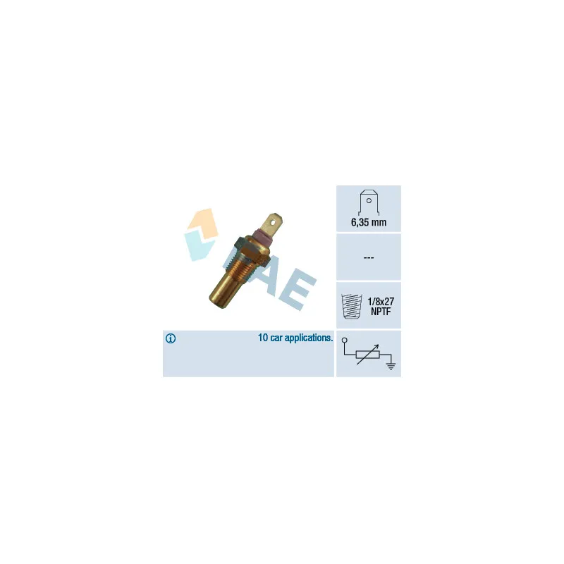 Sonde de température, liquide de refroidissement FAE 31270