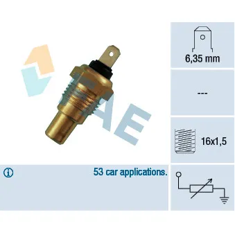 Sonde de température, liquide de refroidissement FAE 31310