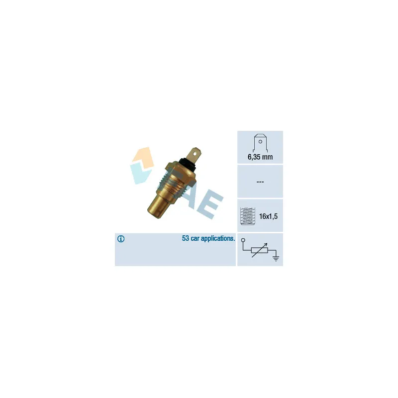 Sonde de température, liquide de refroidissement FAE 31310