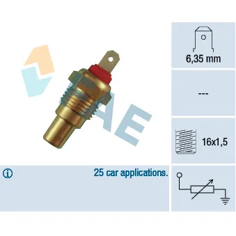Sonde de température, liquide de refroidissement FAE 31330