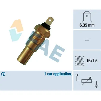 Sonde de température, liquide de refroidissement FAE 31380