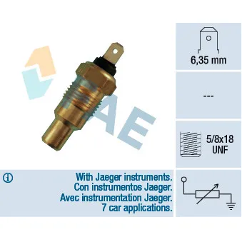 Sonde de température, liquide de refroidissement FAE 31400