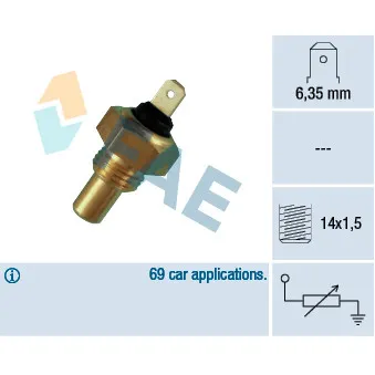 Sonde de température, liquide de refroidissement FAE 31460