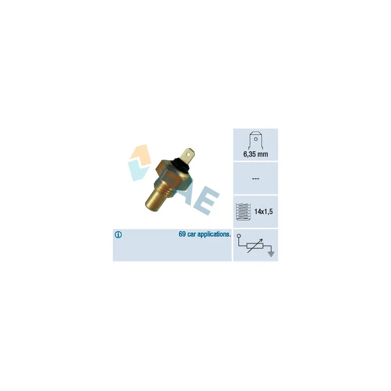 Sonde de température, liquide de refroidissement FAE 31460