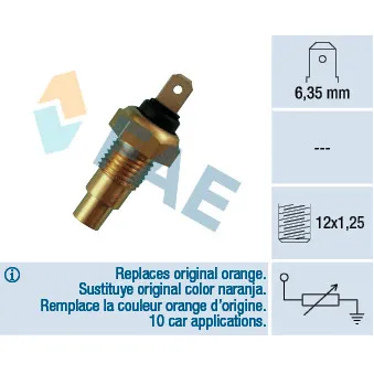 Sonde de température, liquide de refroidissement FAE 31520