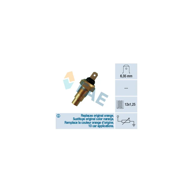 Sonde de température, liquide de refroidissement FAE 31520