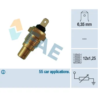 Sonde de température, liquide de refroidissement FAE 31580