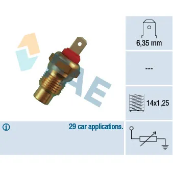Sonde de température, liquide de refroidissement FAE 31590